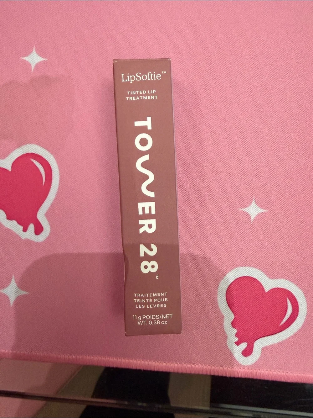 Makeup product with ingredients list